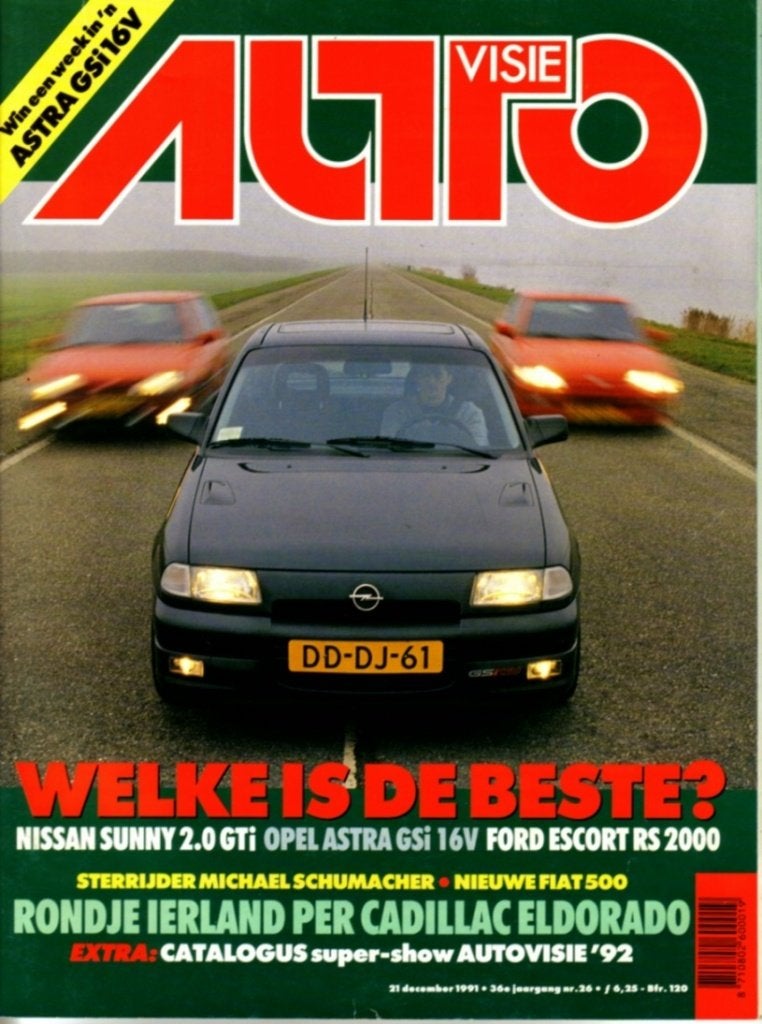 Autovisie triotest Astra GSi,Escort RS 2000,Sunny 2.0 GTi, Ophalen of Verzenden, Gelezen, Algemeen