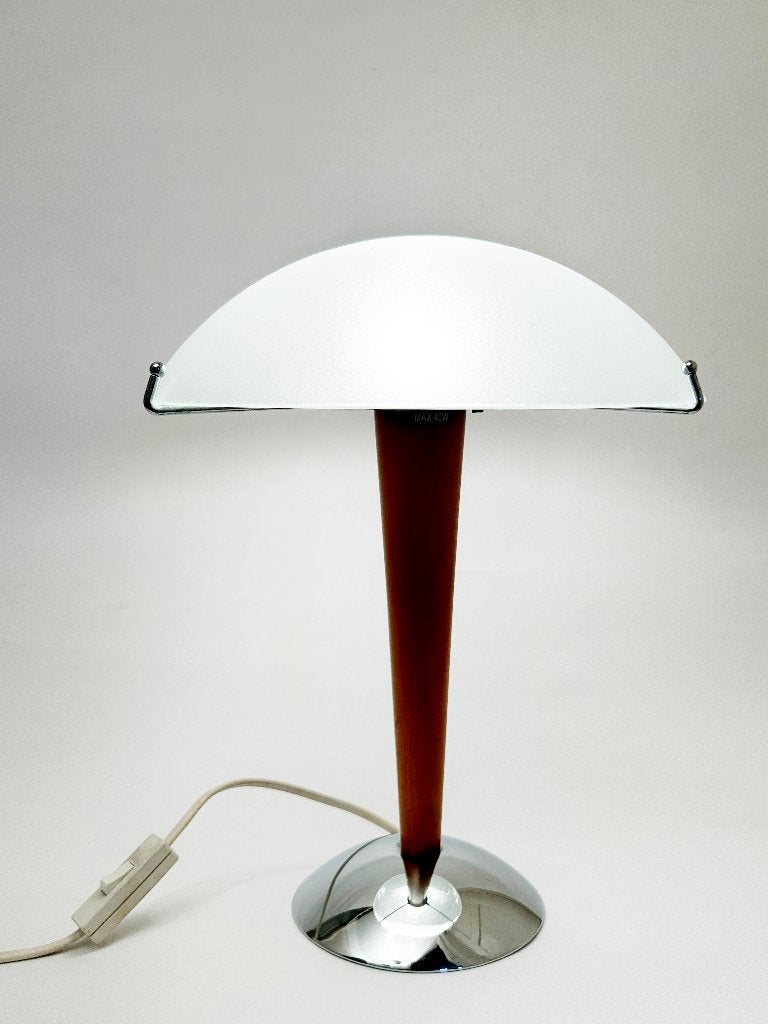 IKEA Kvintol vintage paddestoel lamp/frosted glas/chroom, Ophalen, Gebruikt, Vintage, Meerkleurig