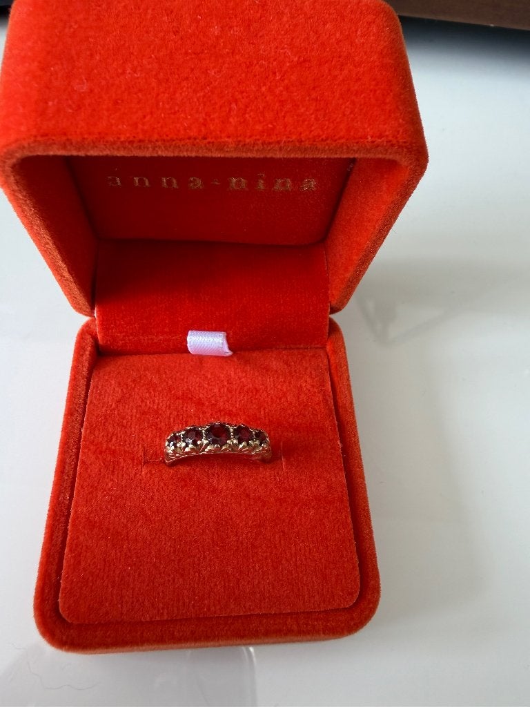 Anna nina ring vintage, Verzenden, Nieuw, Kleiner dan 17, Met edelsteen