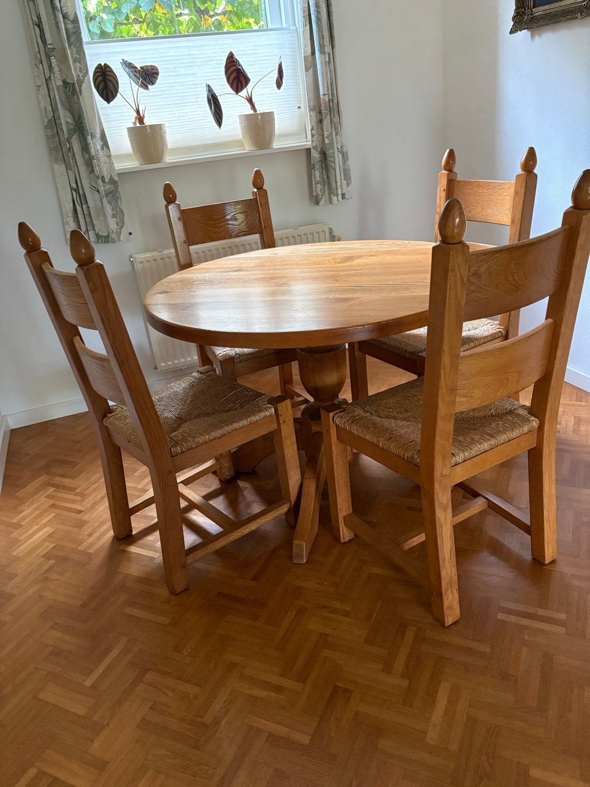 Eiken houten meubelen, in geheel gratis af te halen, Ophalen, Gebruikt, 100 tot 150 cm, Vier personen