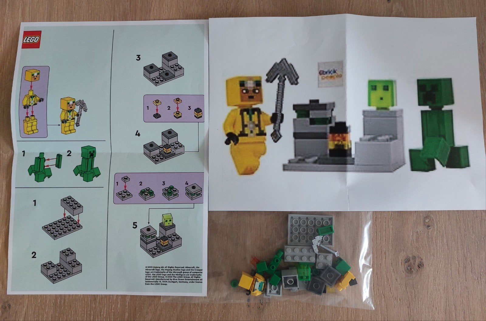 LEGO Minecraft set 662302 met Steve en Creeper, Ophalen, Zo goed als nieuw