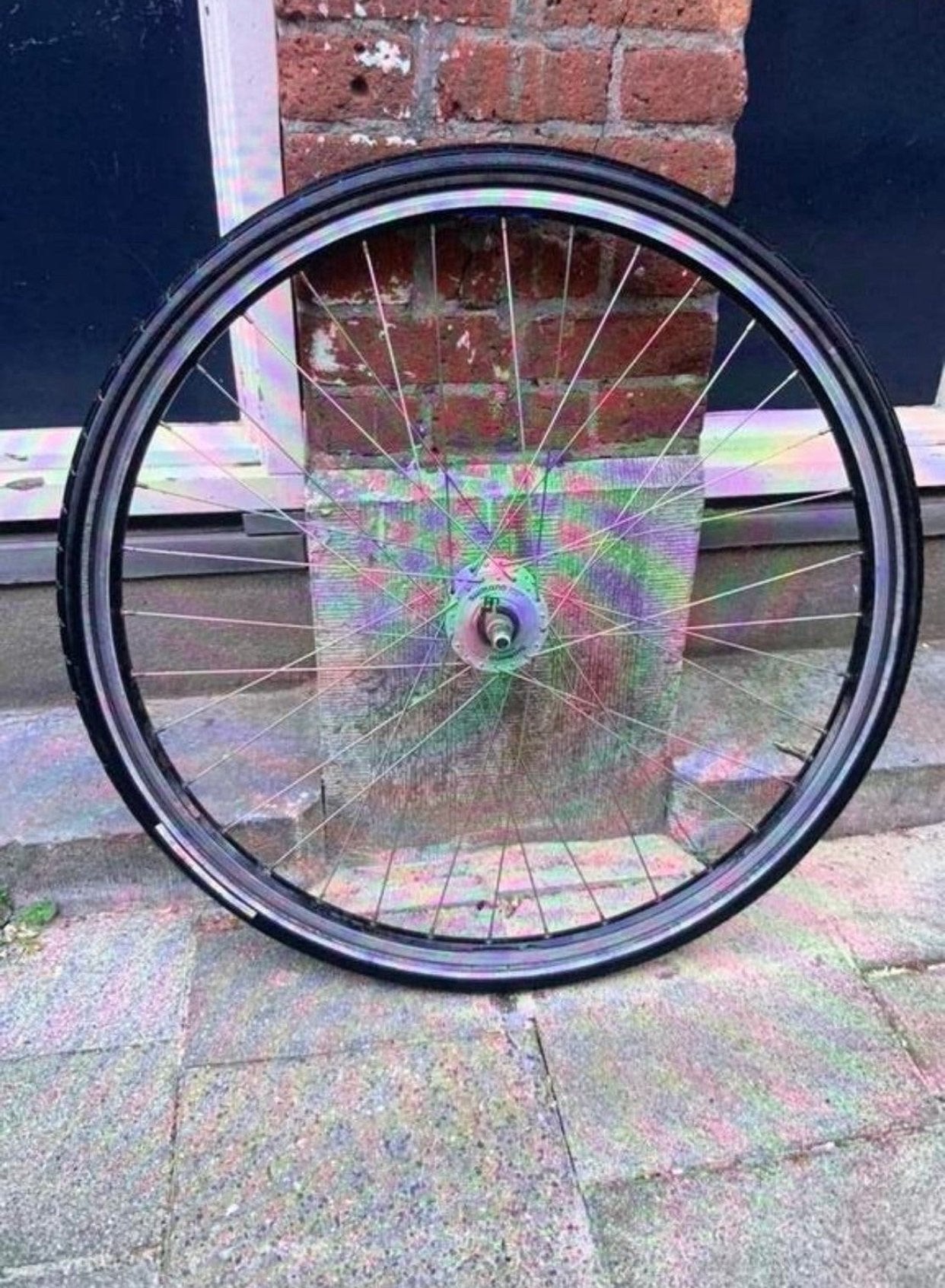 voorwiel 28 inch met naafdynamo ook icm met rollerbrake, Fietsen en Brommers, Fietsonderdelen, Zo goed als nieuw, Aluminium, Stadsfiets