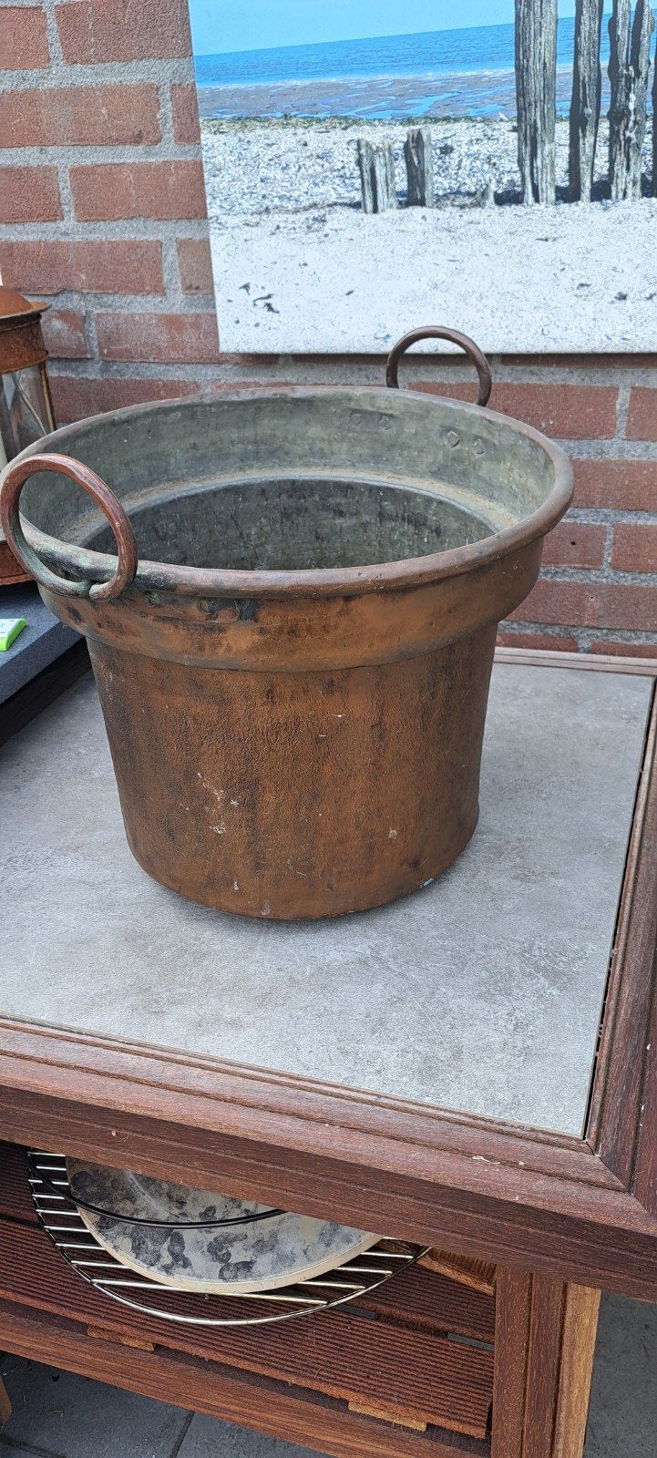 verkoperde zinken ketel, Ophalen, Koper