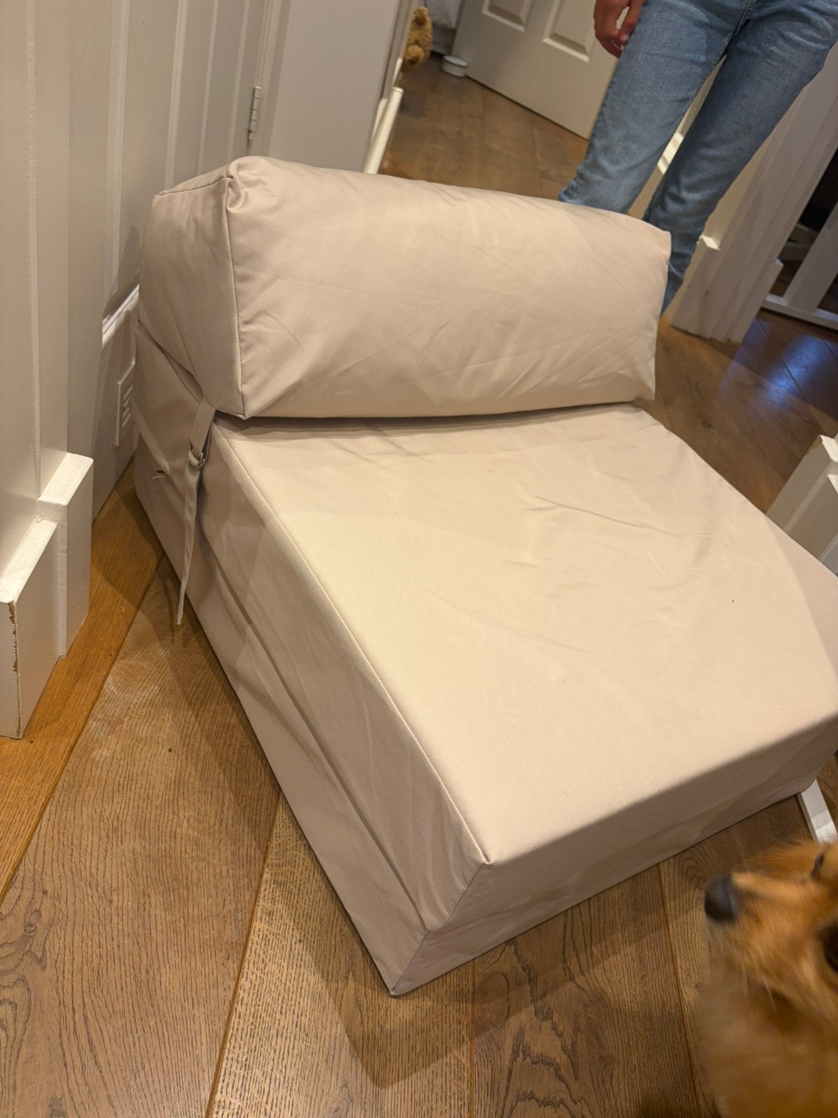 Lounge bed /kussen MOET WEG PER DIRECT, Ophalen, Zo goed als nieuw, Eenpersoons