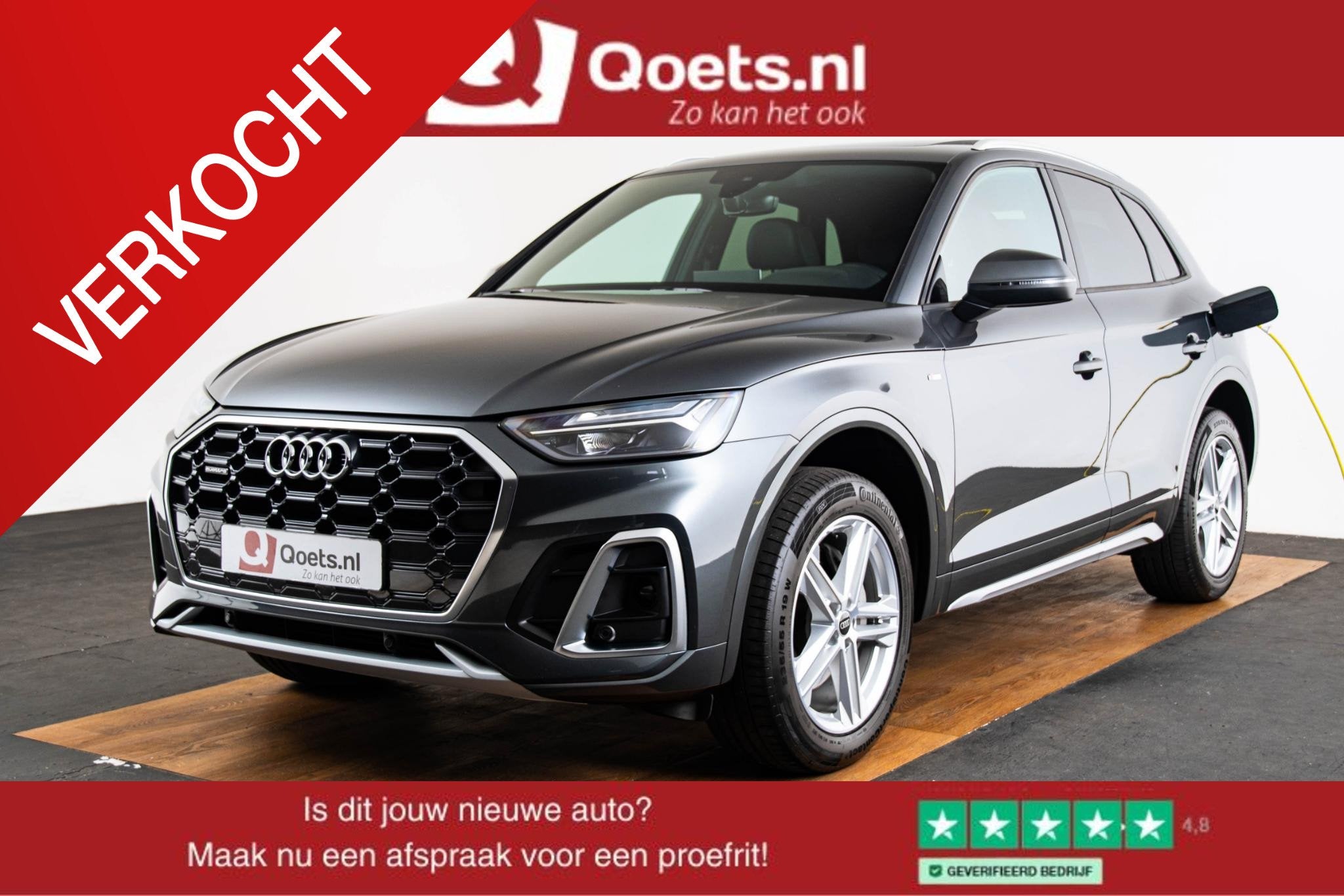 Audi Q5 50 TFSI e S edition Panoramadak - Multifunctioneel s, 14 kWh, Gebruikt, 4 cilinders, Leder en Stof