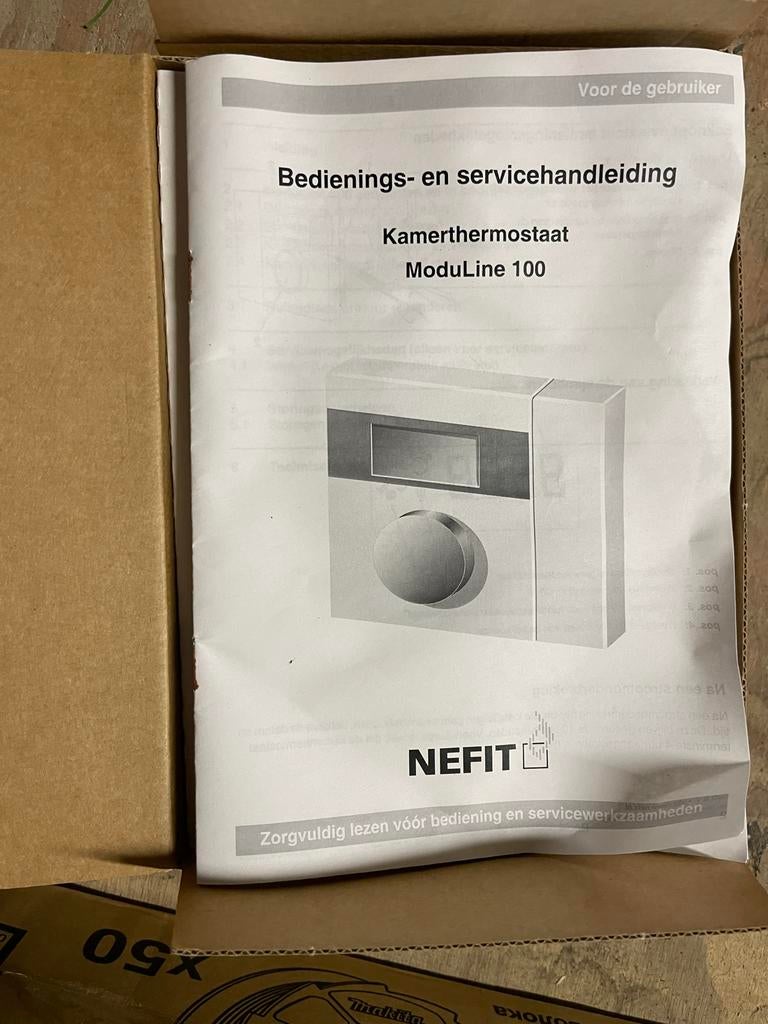 Nieuwe Nefit ModuLine 100 Thermostaat, Doe-het-zelf en Verbouw, Thermostaten, Ophalen of Verzenden, Slimme thermostaat, Nieuw