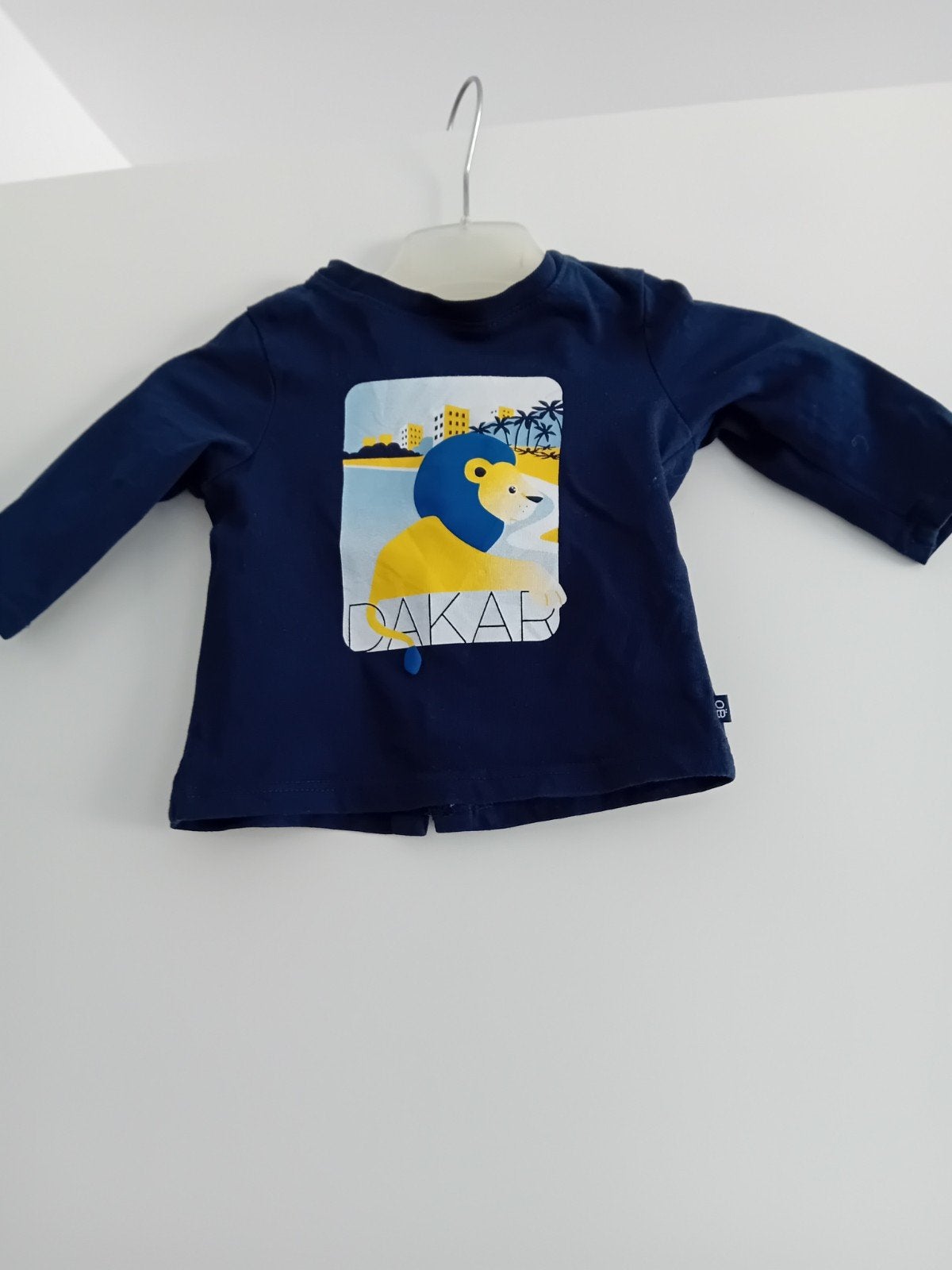 Obaibi longsleeve met Dakar print, maat 56-62, Ophalen of Verzenden, Zo goed als nieuw, Obaibi, Jongetje