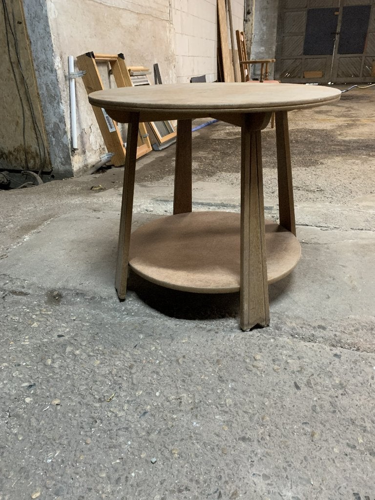 Klassieke Amsterdamse School Bijzettafel, Ophalen, Minder dan 55 cm, Gebruikt, Hout
