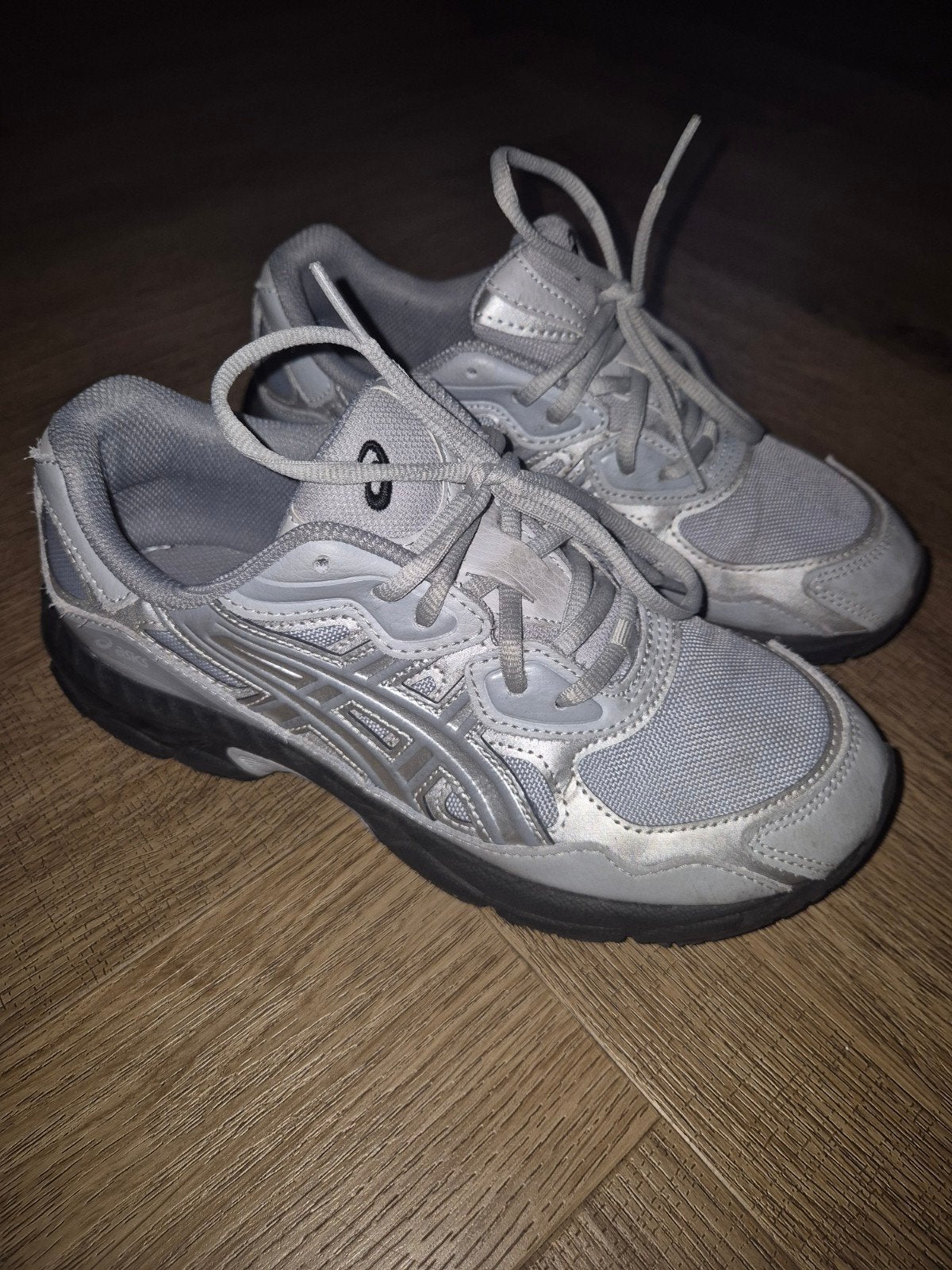 ASICS Sneakers - Grijs/Zilver - Maat 39, Ophalen, Sneakers of Gympen, Grijs, Gedragen