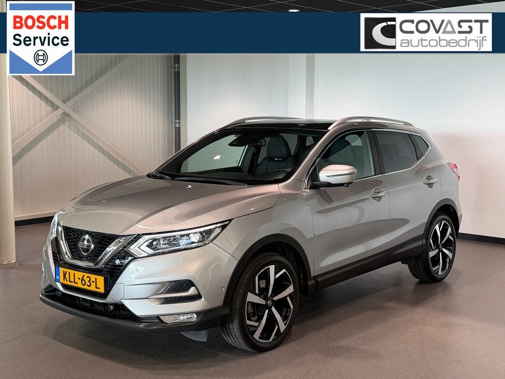 Nissan Qashqai 1.3 DIG-T Tekna + 1eEig/Dealer-oh|Leder|Trekh, Auto's, Nissan, Bedrijf, Te koop, Qashqai, 360° camera, ABS, Adaptive Cruise Control