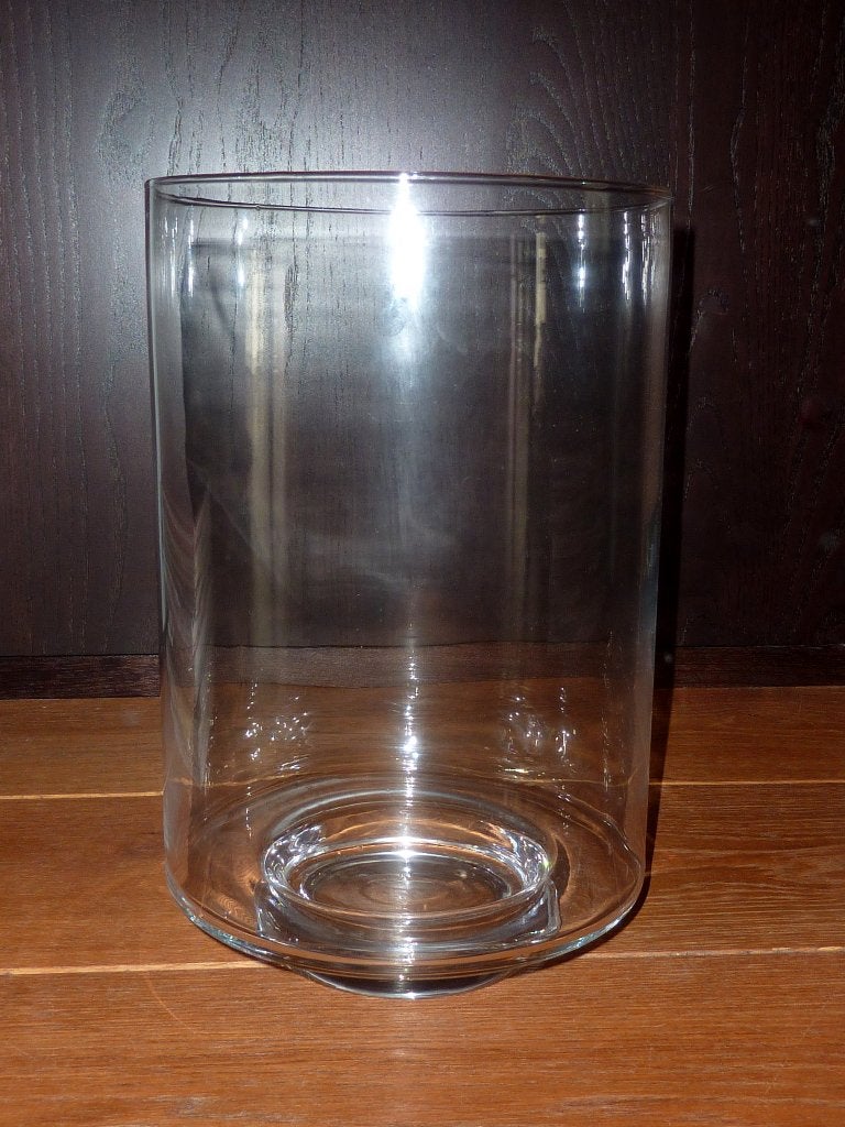 Grote glazen vaas – 35 cm hoog, Ophalen, Transparant, 35 cm, Geschikt voor droogbloemen