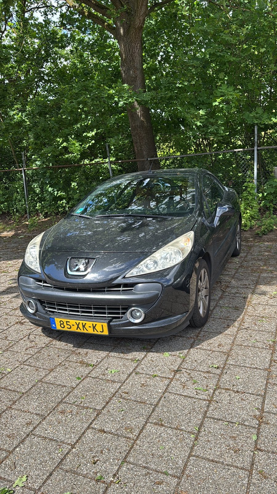Klusauto - Peugeot 207 1.6 16V CC 88KW 2007 Zwart, Voorwielaandrijving, 15 km/l, 4 cilinders, Cabriolet