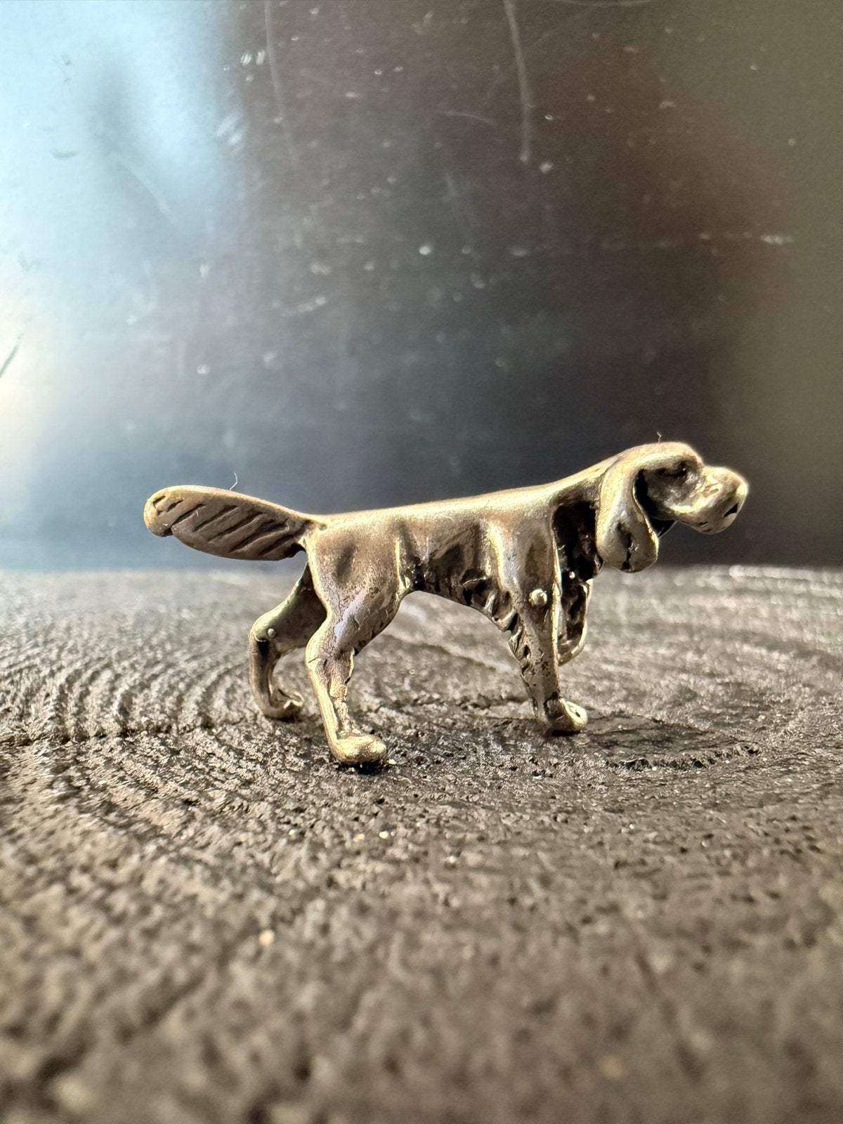 Zilveren Miniatuur Hondje - Jachthond, Antiek en Kunst, Verzenden, Zilver