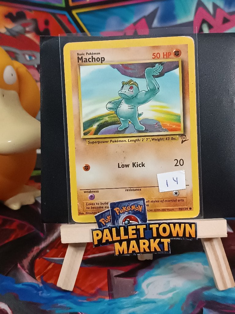 Pokémon TCG Machop 78/130 Base Set 2 WOTC Vintage (14), Ophalen of Verzenden, Gebruikt, Losse kaart