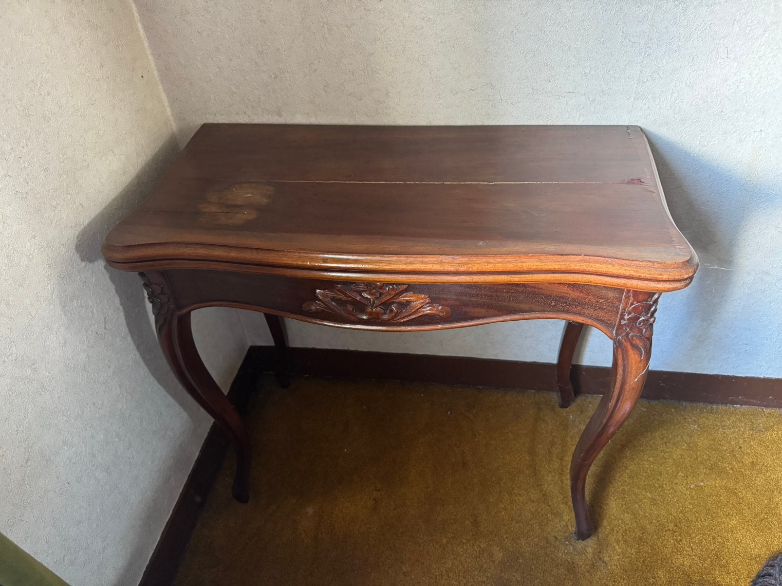 Antieke mahonie wandtafel / sidetable, Ophalen