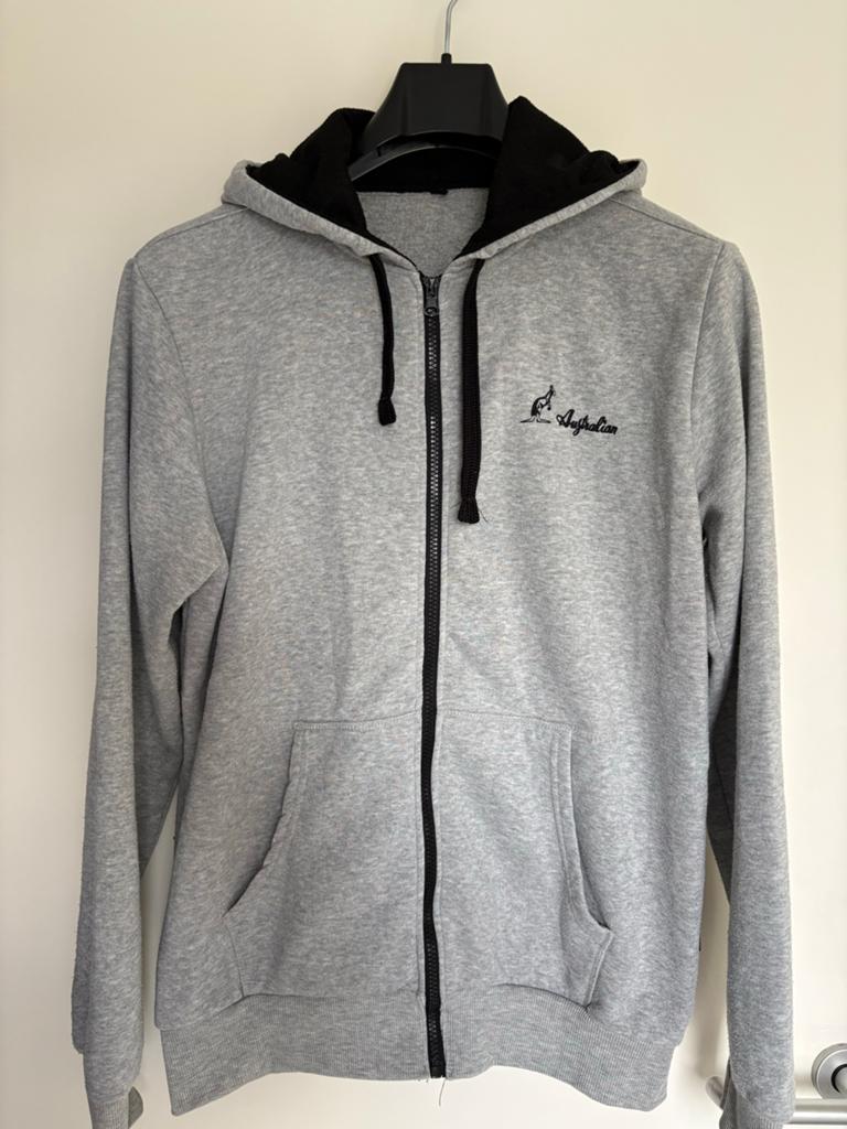 Grijze Australian Hoodie met Rits - Maat L, Ophalen of Verzenden, Gedragen