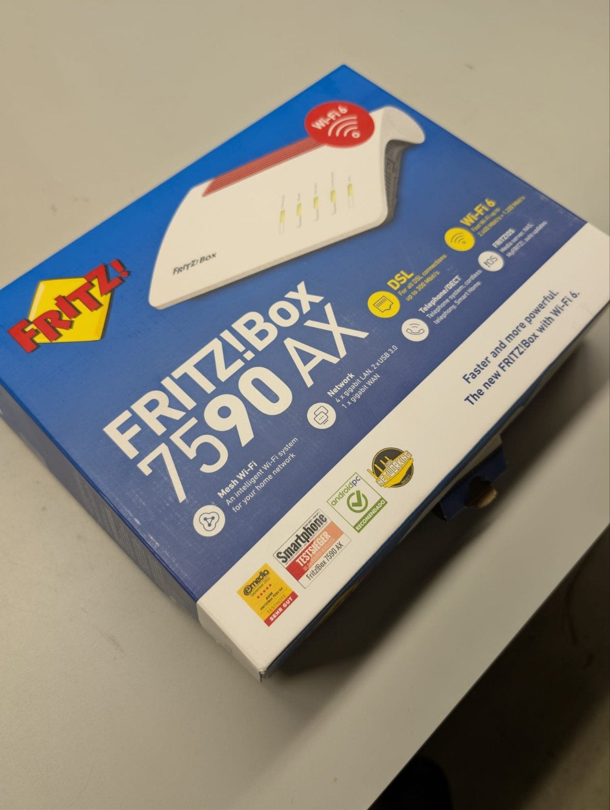 FRITZ!Box 7590 AX - Nieuw in doos, Computers en Software, Routers en Modems, Ophalen of Verzenden