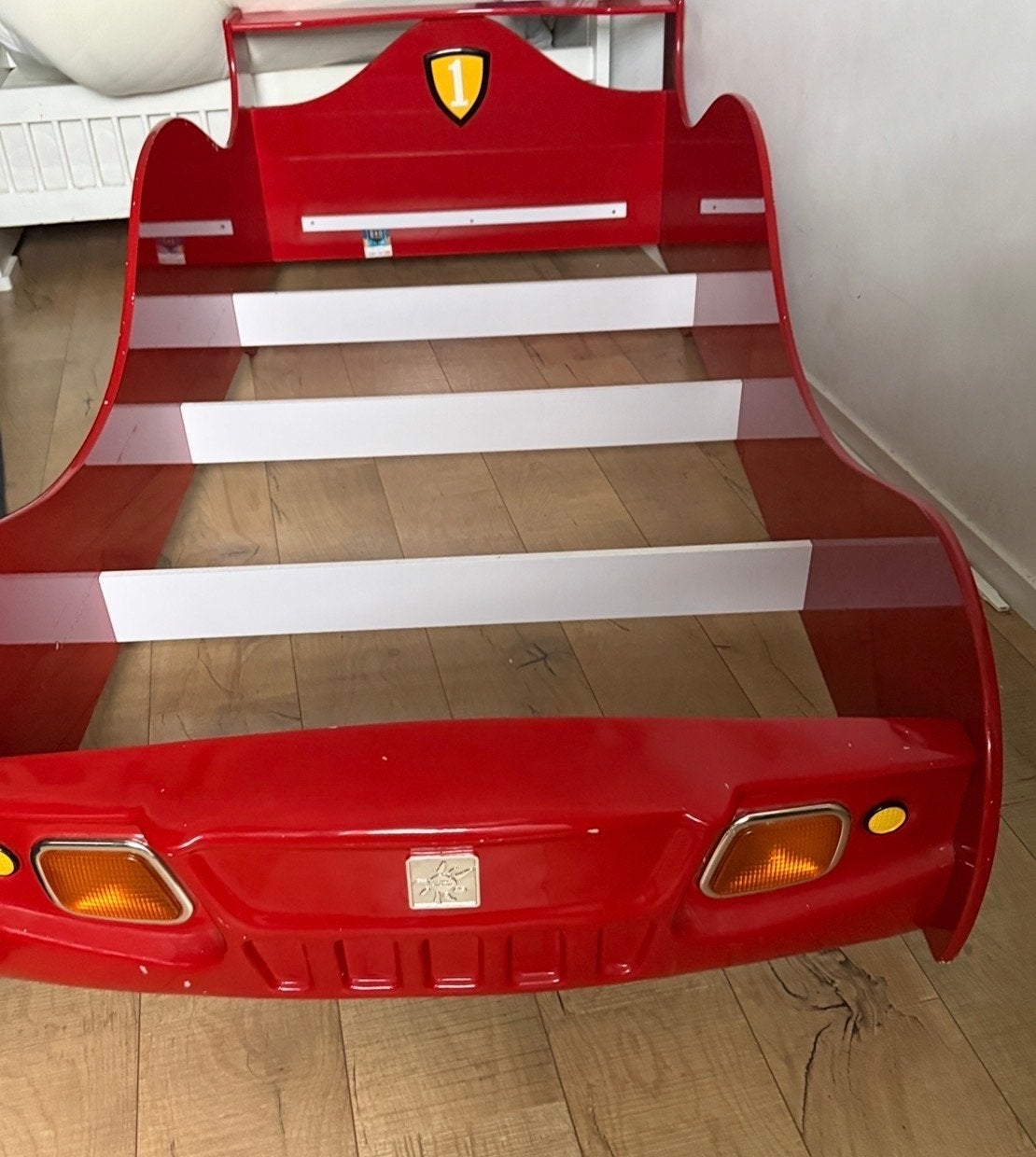 Auto bed inclusief matras mag voor weinig weg, 85 tot 100 cm, Gebruikt, Ophalen of Verzenden, Matras