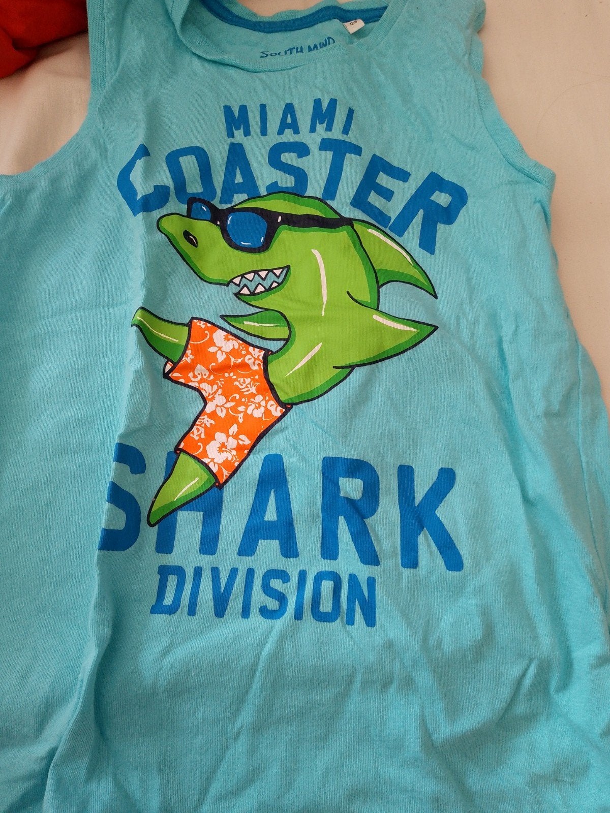 Stoer jongens shirt met haai print - Maat 128, Gebruikt, Ophalen of Verzenden, South Mind, Shirt of Longsleeve
