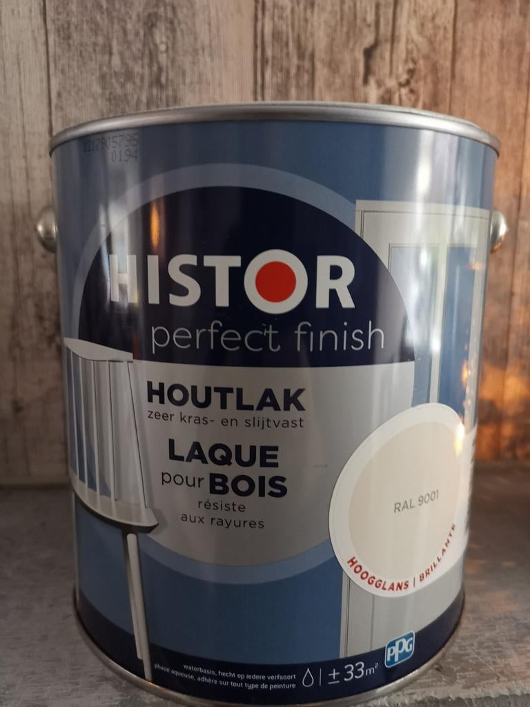 Histor verf  ral 9001.  2halve liter, Ophalen, Nieuw, Wit