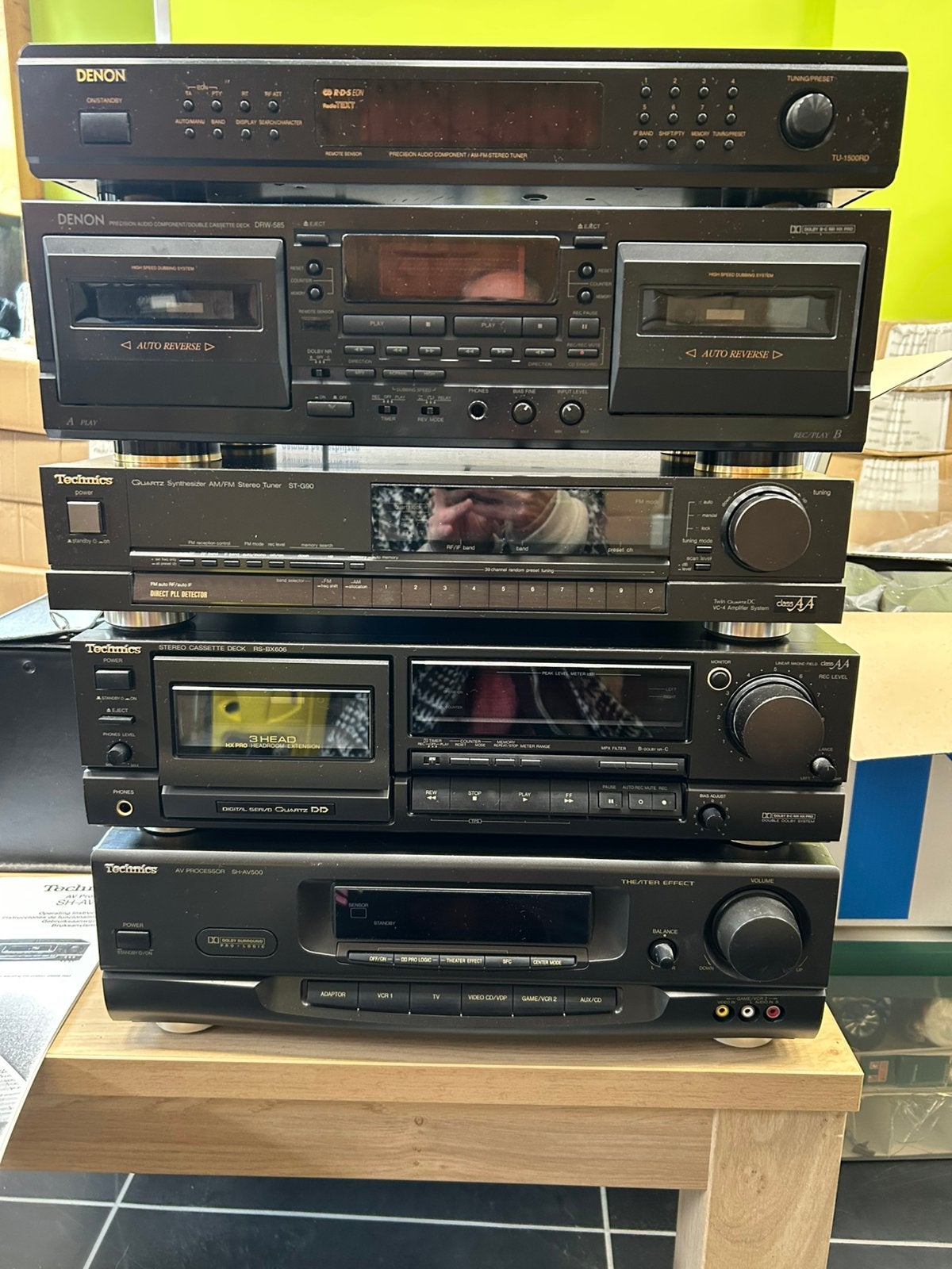 Te koop Technics&Denon hifi-set 150 euro vaste prijs, Ophalen, Zo goed als nieuw, Cassettedeck, Denon