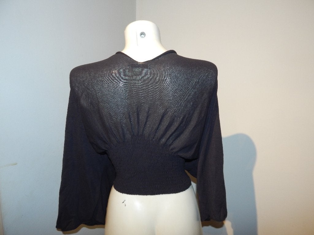 Sarah Pacini vintage gebreid vestje knoop sluiting One size, Verzenden, Sarah Pacini, Maat 42/44 (L), Zo goed als nieuw
