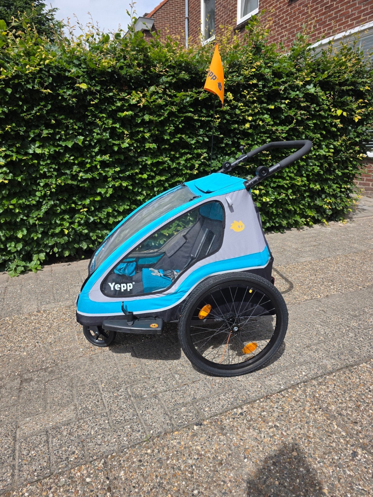 Yepp Duo Fietskar / Buggy – Blauw, Ophalen of Verzenden, Zo goed als nieuw, Kinderkar, 40 tot 60 kg