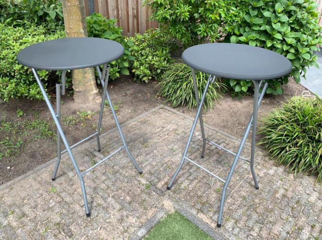staantafel statafels hangtafels te huur (kleine diameter), Ophalen, Zo goed als nieuw