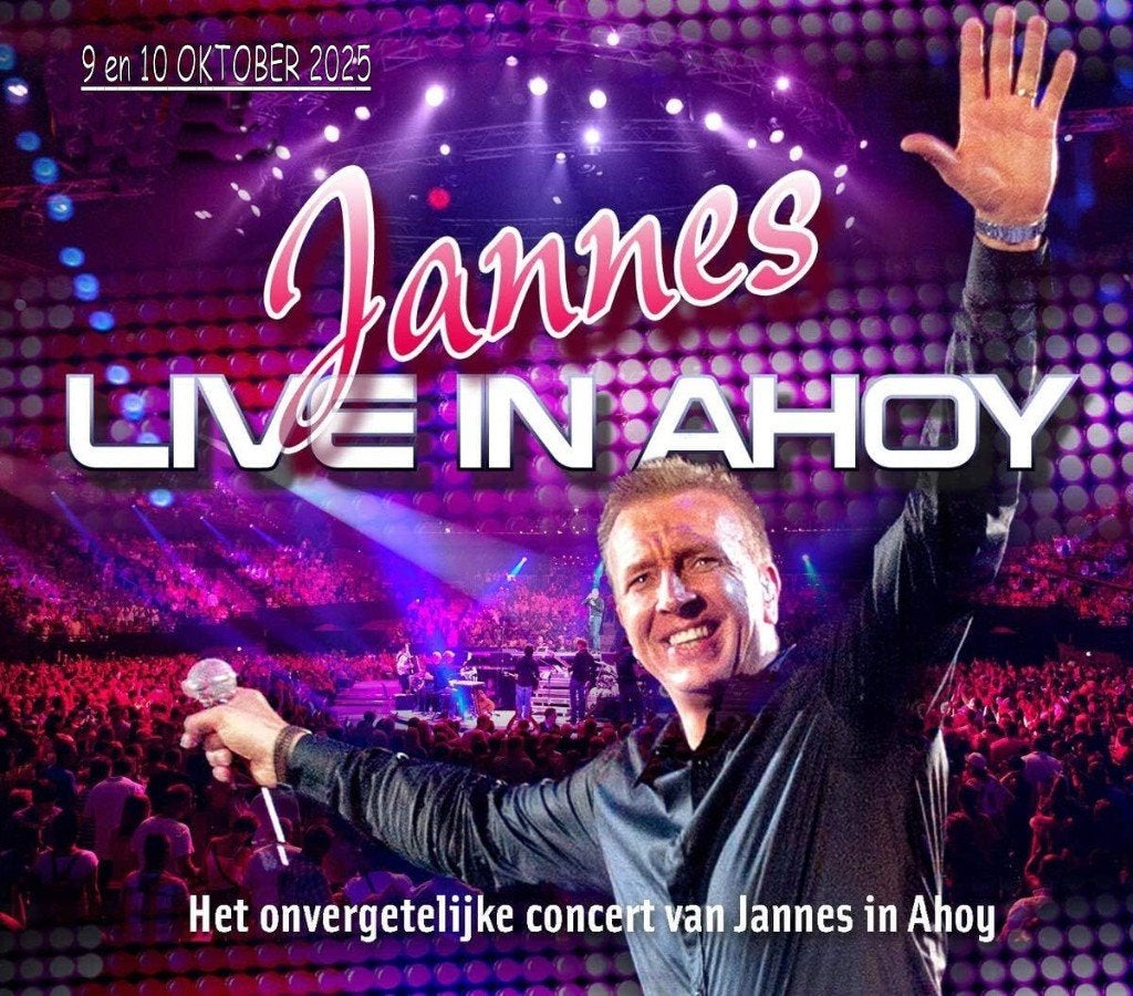 Jannes 25 jaar Jubileumshow in Ahoy 2025, Alle leeftijden, Verzenden, Nieuw in verpakking, Muziek en Concerten