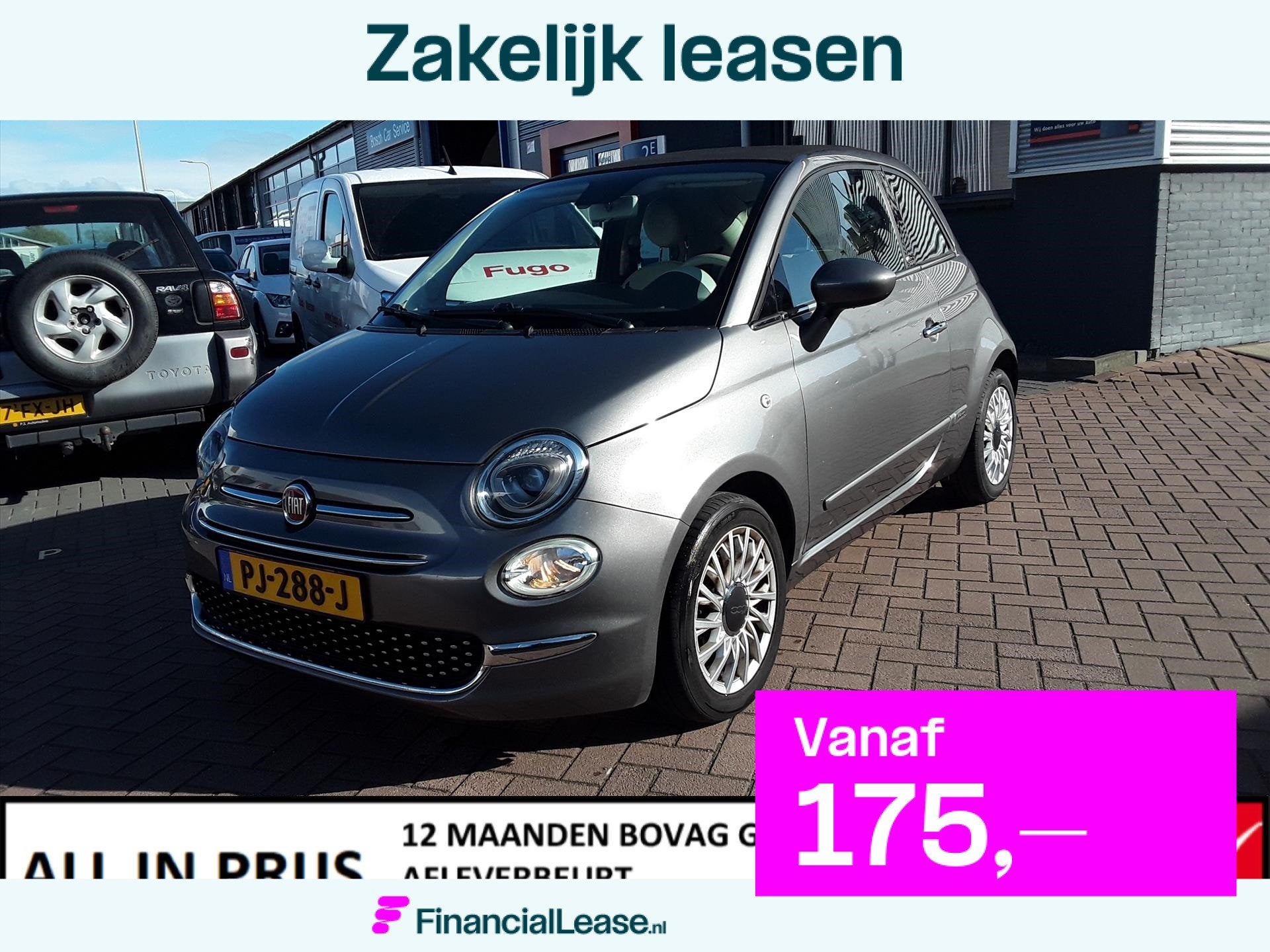 FIAT 500c, 12 maanden, Stof, Gebruikt, Origineel Nederlands