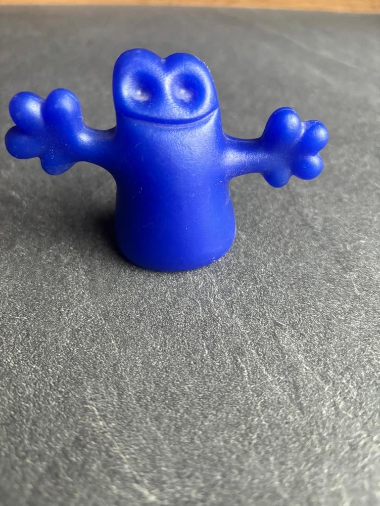 Leuke vintage blauwe Alessi wijnstopper “Carlo”, Ophalen of Verzenden, Zo goed als nieuw