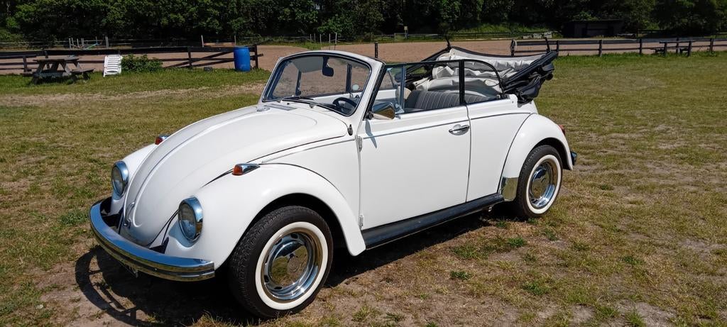 Volkswagen 1300 1.6 S 1969 Wit, 4 cilinders, Cabriolet, 4 stoelen, Wit