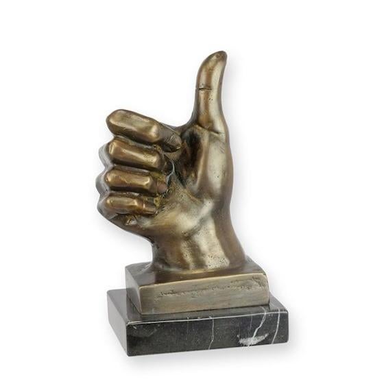hand van brons , duim omhoog, Ophalen of Verzenden