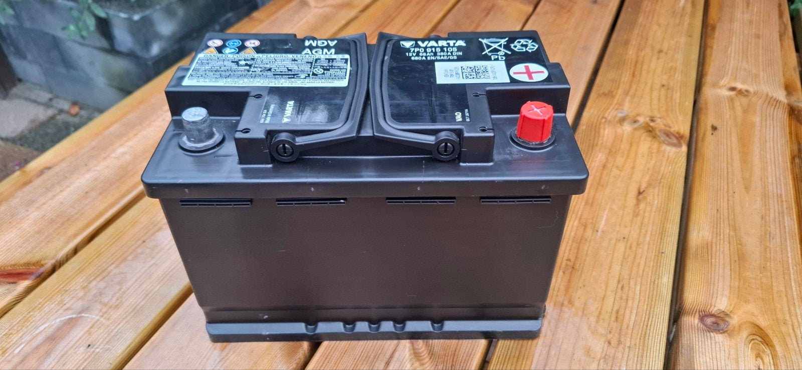 Onderhoudsvrije Varta AGM Accu 12V 68Ah 380A DIN 680A, Gebruikt, Skoda