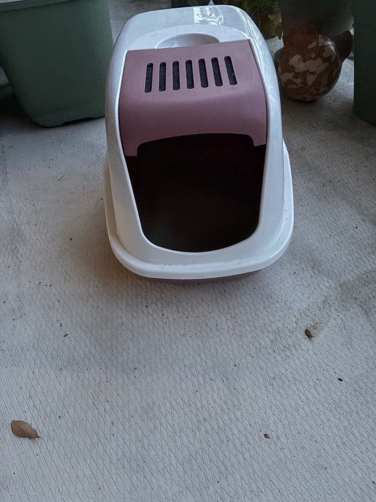 Kattenbak roze, Dieren en Toebehoren, Ophalen, Gebruikt, Open