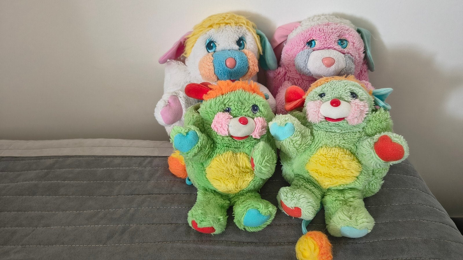Set van 4 Popples knuffels - Vintage speelgoed, Gebruikt, Overige merken, Overige karakters, Overige typen