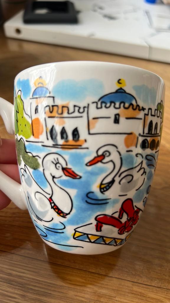 NIEUW koffie mokje Blond Amsterdam de efteling kikker, Ophalen, Blond Amsterdam, Nieuw, Kop(pen) en/of Schotel(s)