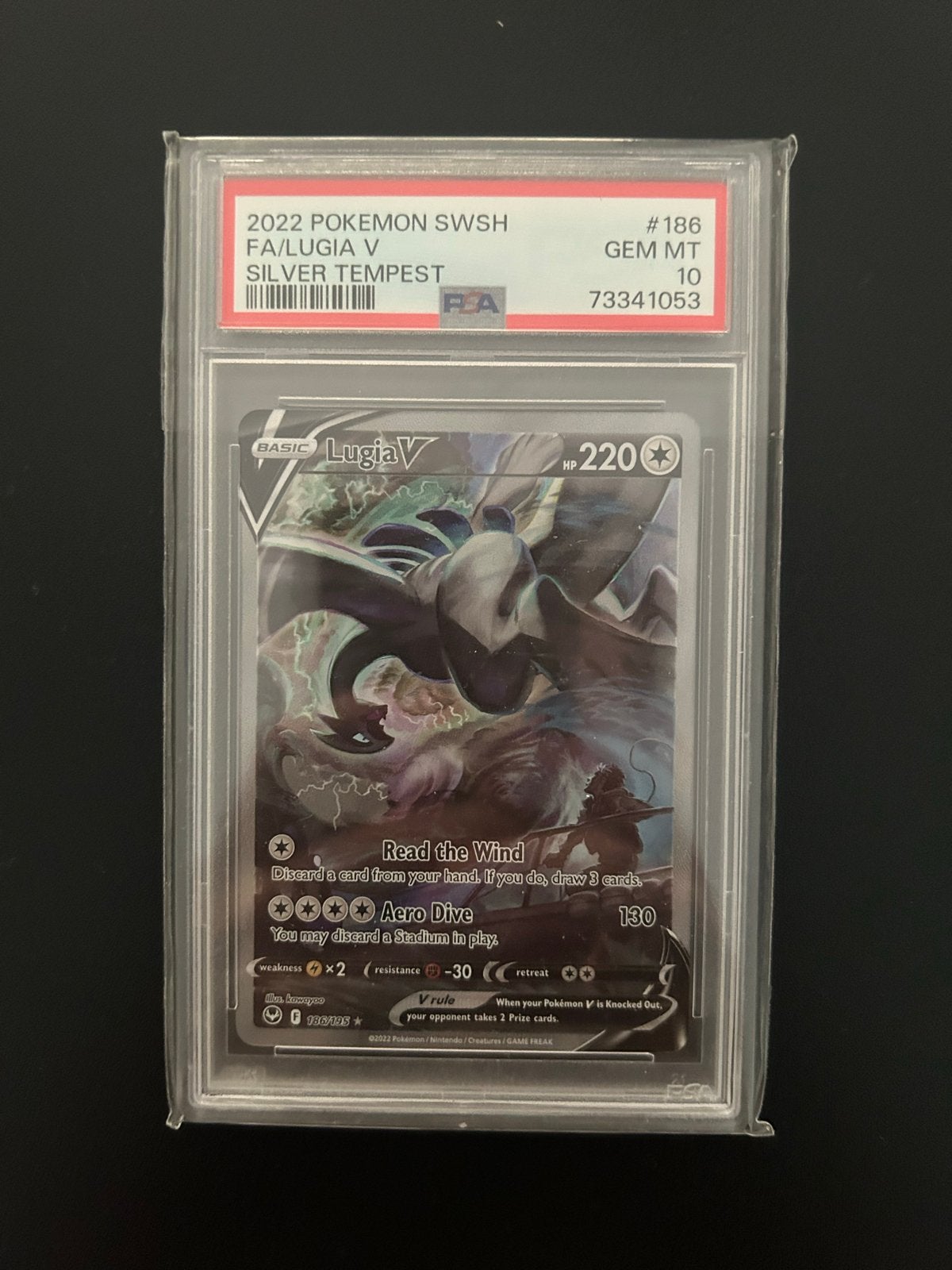 Lugia V Alt Art Silver Tempest PSA 10 Pokémon Kaart, Ophalen, Zo goed als nieuw, Losse kaart, Foil