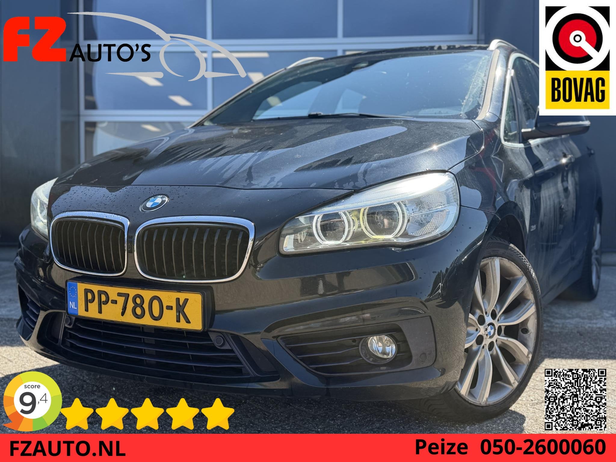 BMW 2-serie Active Tourer 218i Executive Automaat - Navigati, Auto's, BMW, 1345 kg, Gebruikt, Zwart, Origineel Nederlands