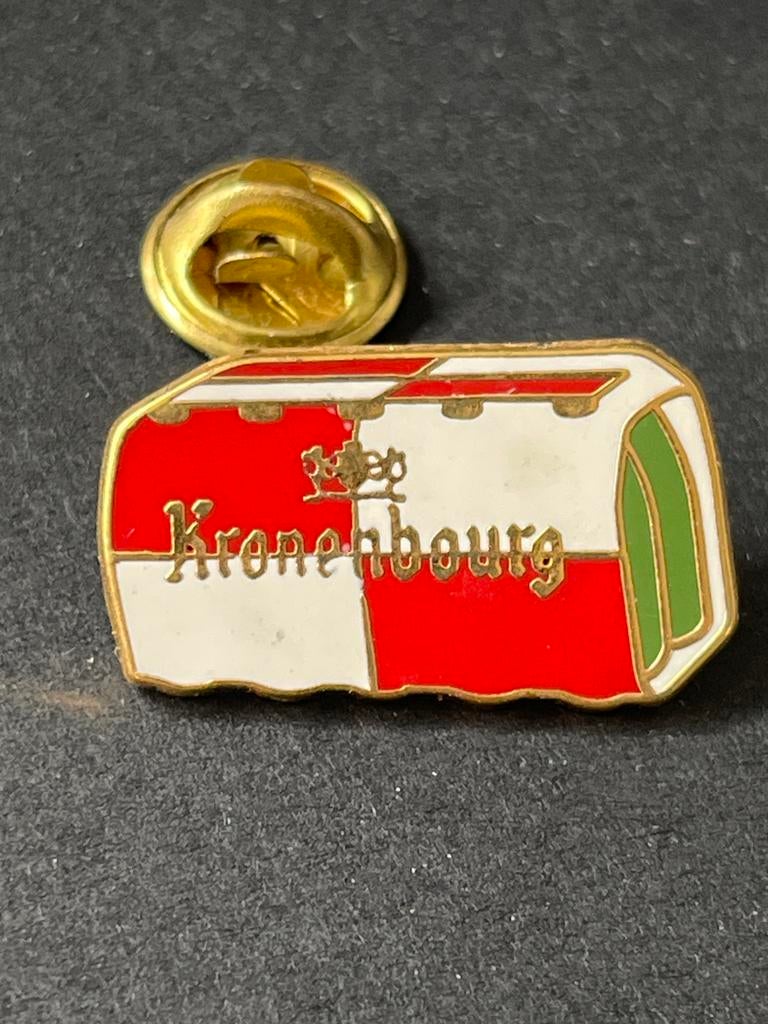 Vintage Kronenbourg bier pin, Ophalen of Verzenden, Gebruikt, Overige typen