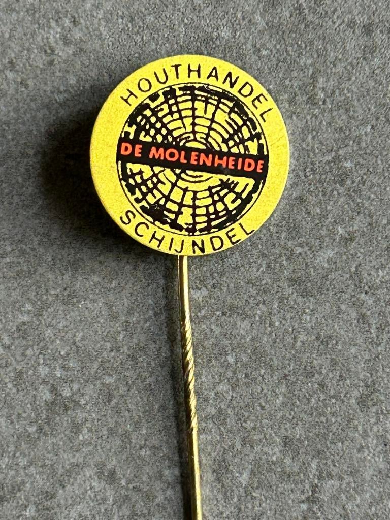 Schijndel houthandel de Molenheide, Verzamelen, Speldjes, Pins en Buttons, Ophalen of Verzenden, Overige onderwerpen, Speldje of Pin