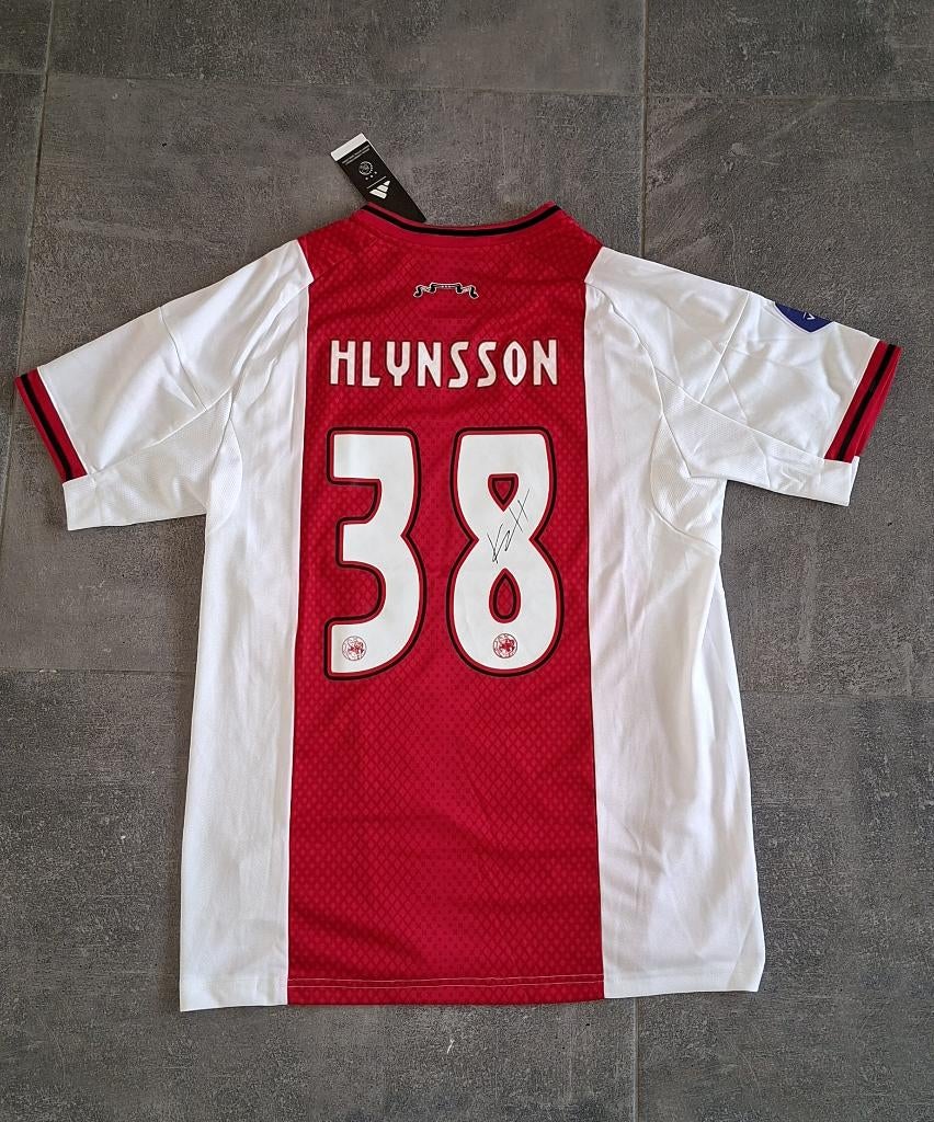 Shirt Ajax met originele handtekening; Kristian Hlynsson, Ophalen of Verzenden, Nieuw, Ajax, Shirt