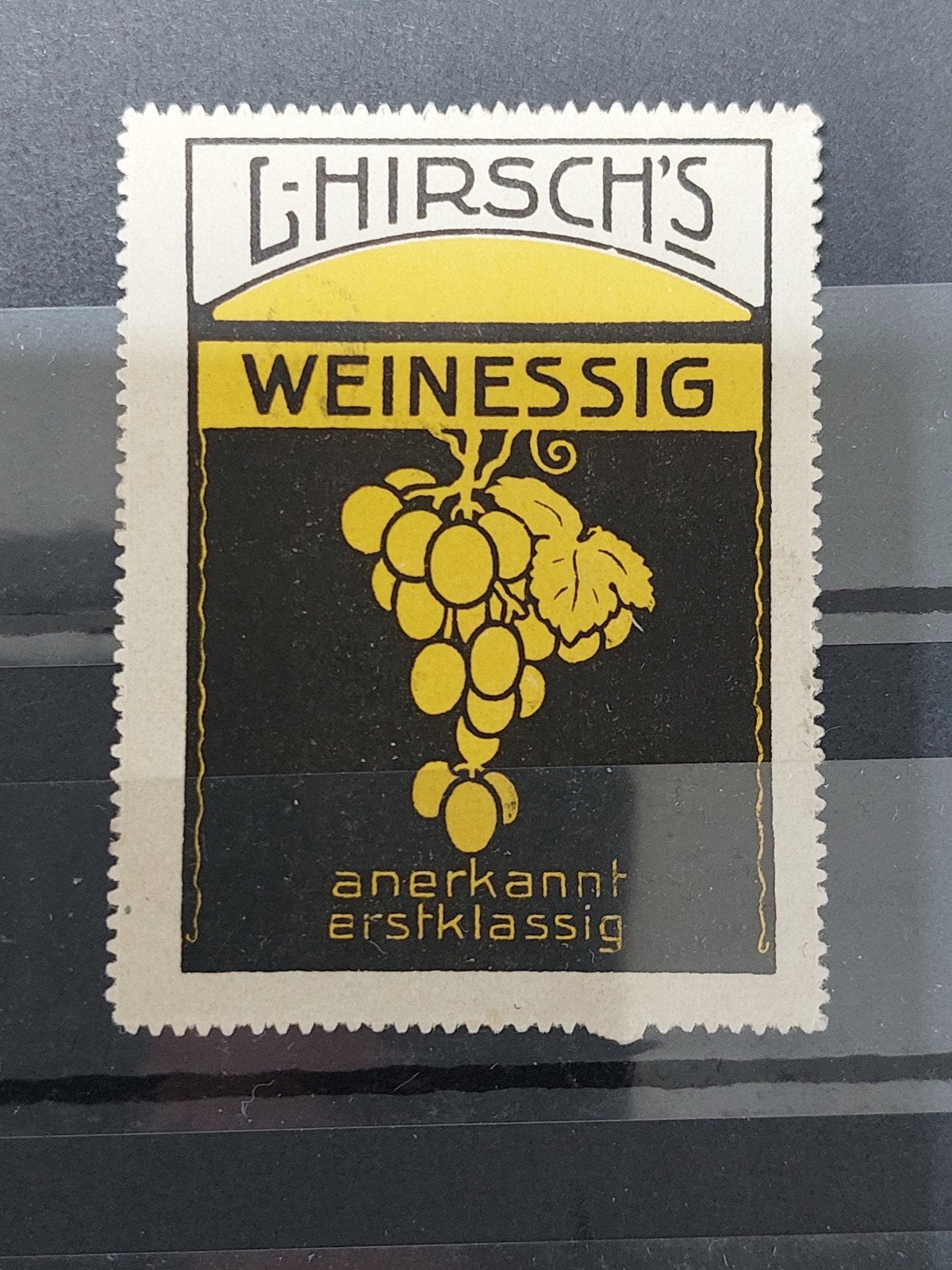 Duitsland cinderella reclame Hirsch's Weinessig, Postzegels en Munten, Ophalen of Verzenden, Duitse Keizerrijk, Postfris