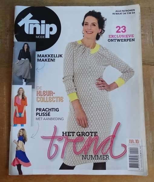 Knipmode nr. 10 oktober 2019 alle patronen maat 34/54 XL, Verzenden, Zo goed als nieuw, Vrouw, Knipmode