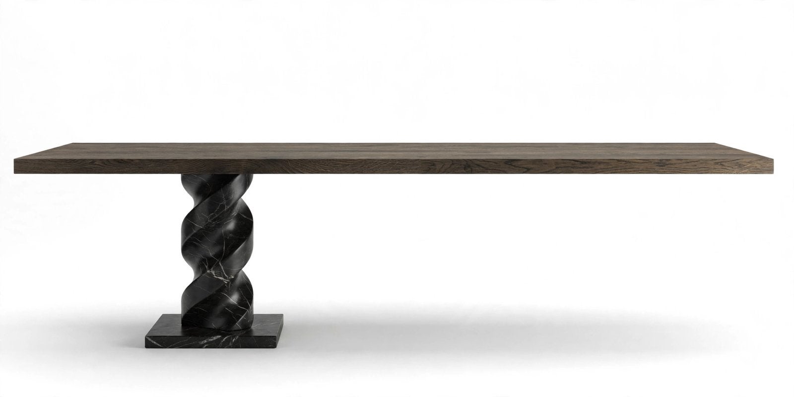 Exclusieve eettafel met unieke voet, Huis en Inrichting, Customs request, Vijf personen of meer, Rechthoekig, Overige houtsoorten