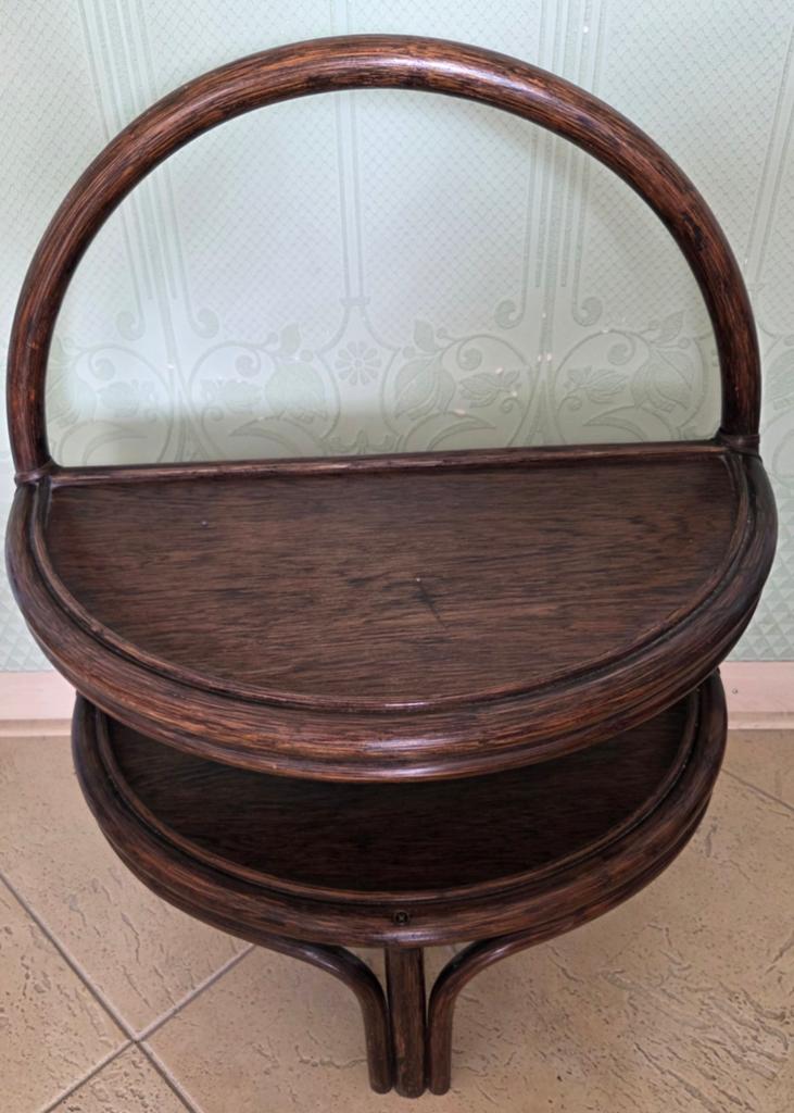 Manou houten bijzettafel  wand tafeltje vintage, Antiek en Kunst, Ophalen