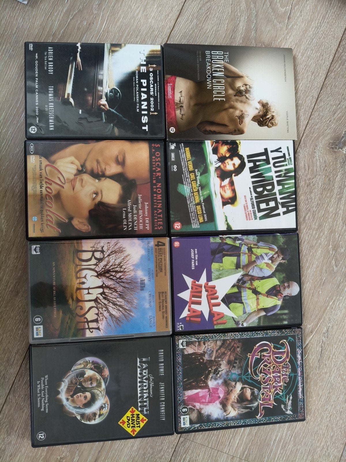 Diverse DVD films: The Pianist, Chocolat, Labyrinth en meer, Gebruikt, Nederlands, Ophalen of Verzenden, Vanaf 12 jaar