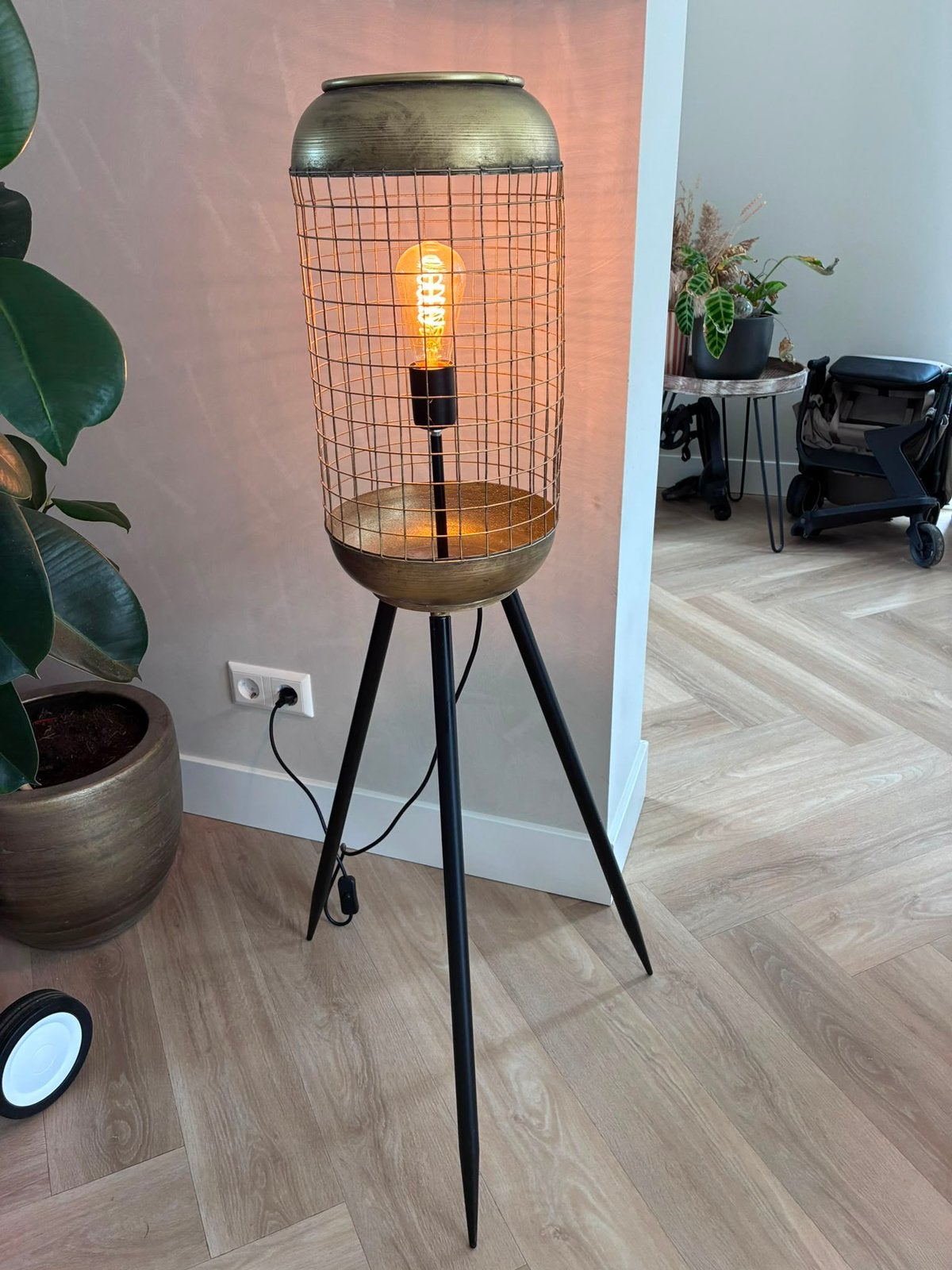 Staande lamp, Huis en Inrichting, Lampen | Vloerlampen, Ophalen, Gebruikt