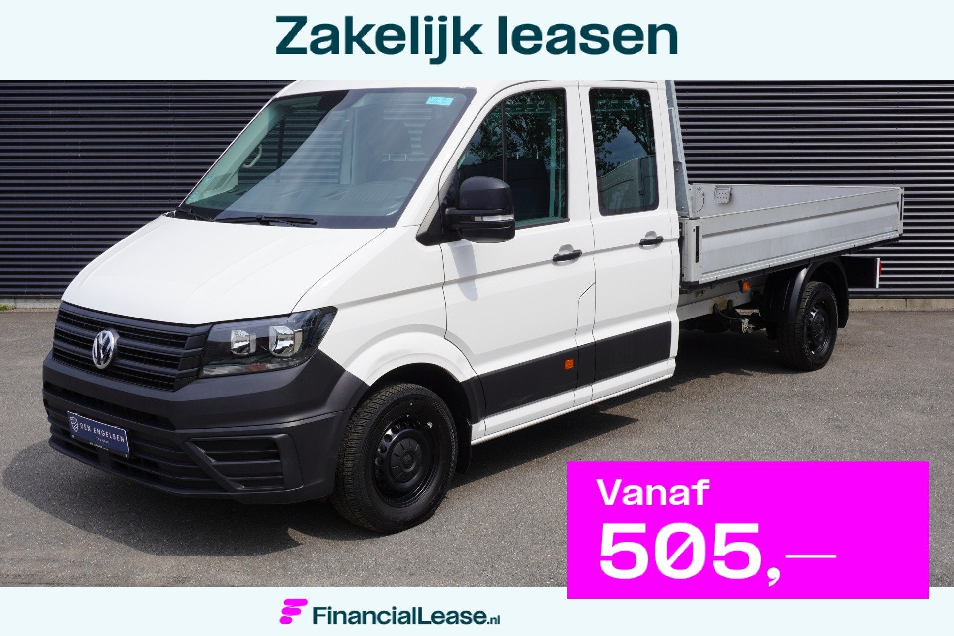 Volkswagen Crafter 140pk Open laadbak Dubbele cabine Trekhaa, Gebruikt, Euro 6, 4 cilinders, Volkswagen