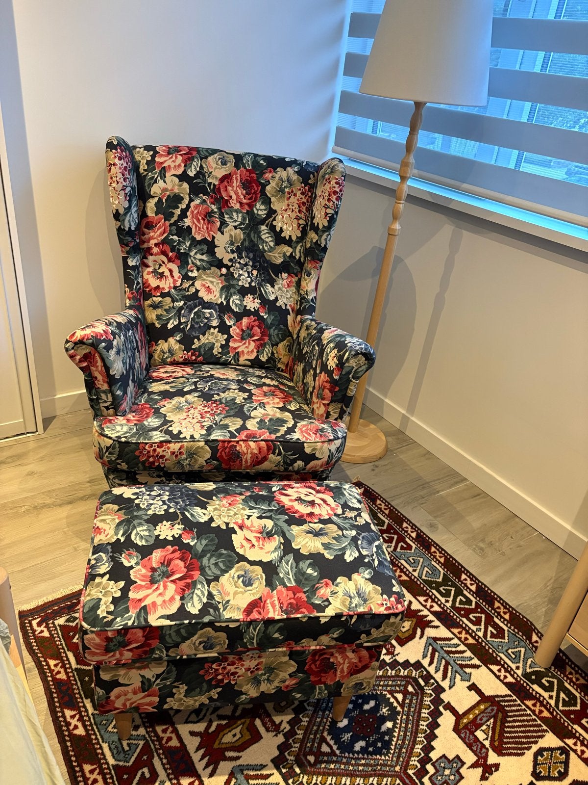 IKEA STRANDMON met charmante bloemenprint, Ophalen, Gebruikt, Stof, 75 tot 100 cm